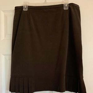 Women’s Brown Apt 9 skirt with side kick pleats